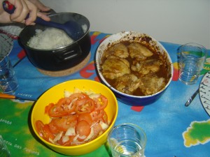 Frango com Maionese e Sopa de Cebola