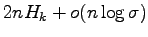$2nH_k+o(n\log\sigma)$