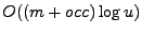 $ O((m+occ)\log u)$