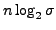 $n \log_2\sigma$