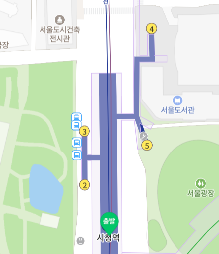 Subway station exit map in Naver Map